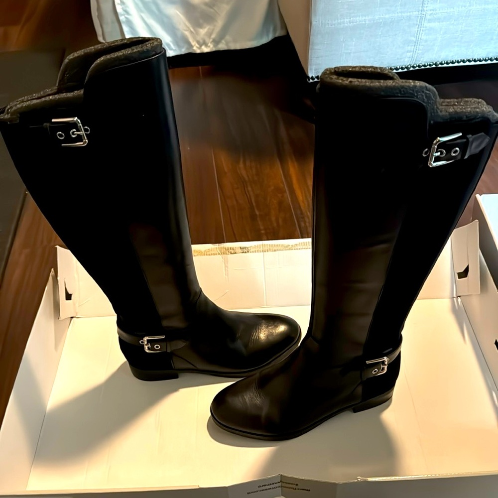 Black Marc Fisher tall boots-never worn and in box